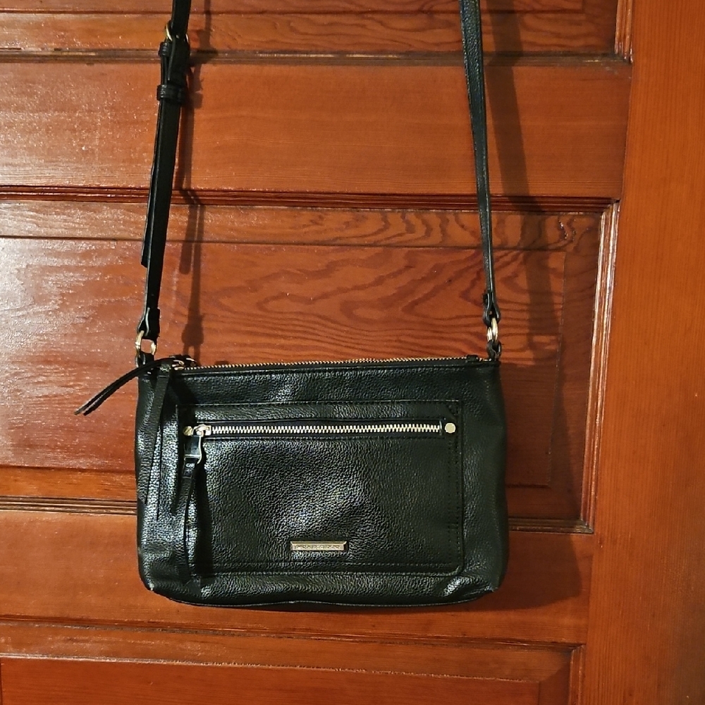 Black Leather Crossbody Bag